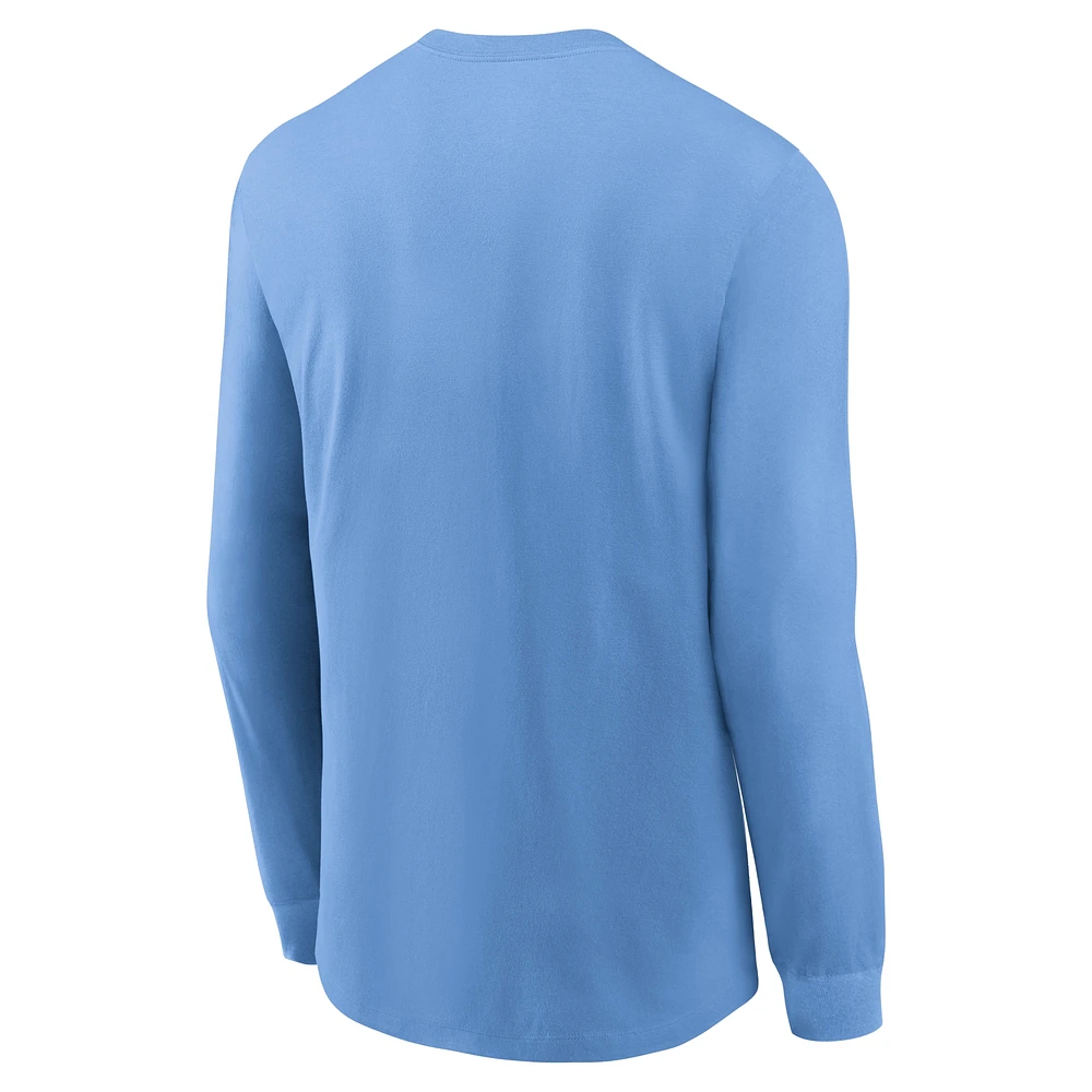 Men's Jordan Brand Carolina Blue North Tar Heels Primary Logo Long Sleeve T-Shirt