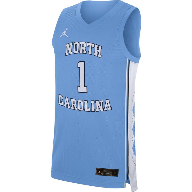 Maillot Jordan Brand Carolina Tar Heels de Caroline du Nord pour homme, bleu