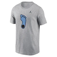 Men's Jordan Brand Heather Gray North Carolina Tar Heels Primetime Alternate Logo T-Shirt