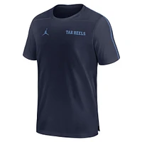 Men's Jordan Brand Navy North Carolina Tar Heels 2024 Sideline Coach Performance Top