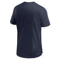 Men's Jordan Brand Navy North Carolina Tar Heels 2024 Sideline Coach Performance Top