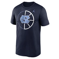 Men's Jordan Brand Navy North Carolina Tar Heels Legend Basketball Icon Performance T-Shirt