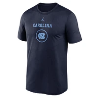 Men's Jordan Brand Navy North Carolina Tar Heels On-Court Basketball Legend Practice Performance T-Shirt