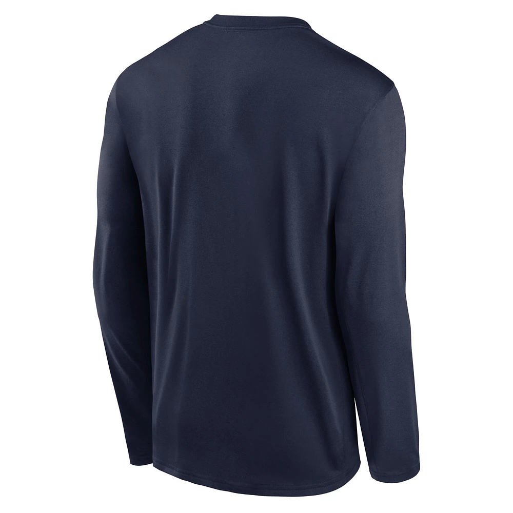 Men's Jordan Brand Navy North Carolina Tar Heels Primetime Primary Legend Long Sleeve T-Shirt