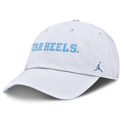 Men's Jordan Brand White North Carolina Tar Heels Core Club Mascot Wordmark Adjustable Hat