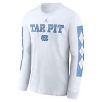 Men's Jordan Brand White North Carolina Tar Heels Local Spirit Slogan Long Sleeve T-Shirt