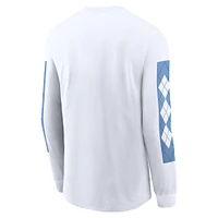 Men's Jordan Brand White North Carolina Tar Heels Local Spirit Slogan Long Sleeve T-Shirt
