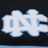 Men's Mitchell & Ness Black North Carolina Tar Heels On The Clock Full-Button Fashion Jersey