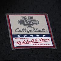 Men's Mitchell & Ness Black North Carolina Tar Heels On The Clock Full-Button Fashion Jersey