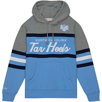Men's Mitchell & Ness Light Blue North Carolina Tar Heels Head Coach Pullover Hoodie