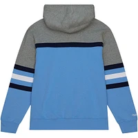 Men's Mitchell & Ness Light Blue North Carolina Tar Heels Head Coach Pullover Hoodie