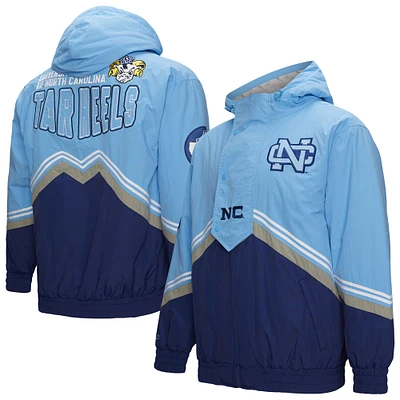 Veste zippée à logo vintage Throw It Back pour homme Mitchell & Ness bleu marine/bleu Caroline des Tar Heels de du Nord