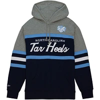 Men's Mitchell & Ness Navy North Carolina Tar Heels Head Coach Pullover Hoodie