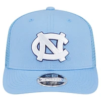 Men's New Era Carolina Blue North Carolina Tar Heels Primary 9SEVENTY Trucker Stretch-Snap Hat
