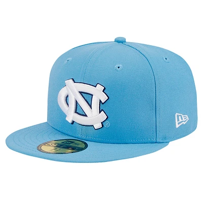Casquette ajustée 59FIFTY bleu clair pour homme des Tar Heels de Caroline du Nord New Era