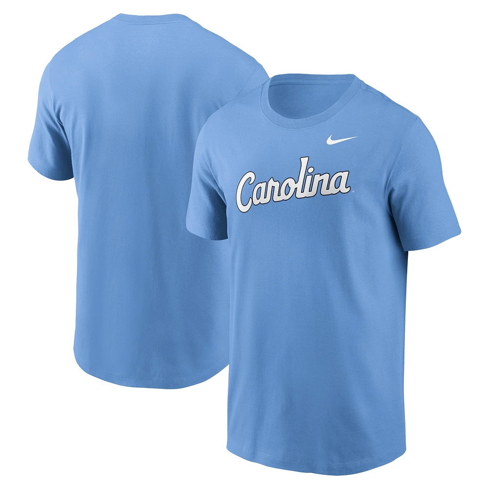 Men's Nike Carolina Blue North Tar Heels Baseball Wordmark T-Shirt