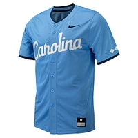 Men's Nike Carolina Blue North Tar Heels Replica Full-Button Baseball Jersey