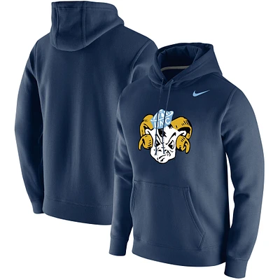 Men's Nike Navy North Carolina Tar Heels Vintage School Logo Pullover Hoodie