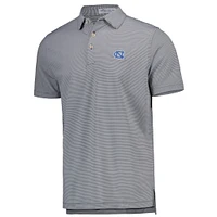 Men's Peter Millar Black North Carolina Tar Heels Jubilee Striped Performance Jersey Polo
