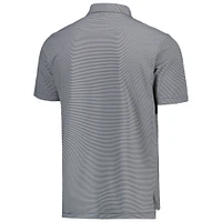 Men's Peter Millar Black North Carolina Tar Heels Jubilee Striped Performance Jersey Polo