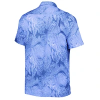 Men's Tommy Bahama Carolina Blue North Tar Heels Coast Luminescent Fronds IslandZone Button-Up Camp Shirt