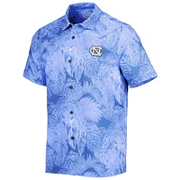 Men's Tommy Bahama Light Blue North Carolina Tar Heels Coast Luminescent Fronds Camp Button-Up Shirt