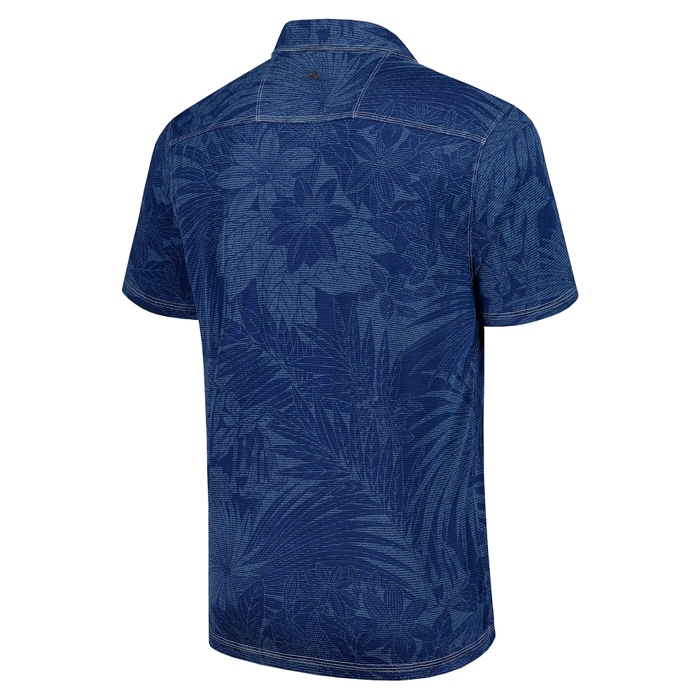 Polo Tommy Bahama bleu marine pour homme des Tar Heels de Caroline du Nord Sport Santiago Paradise