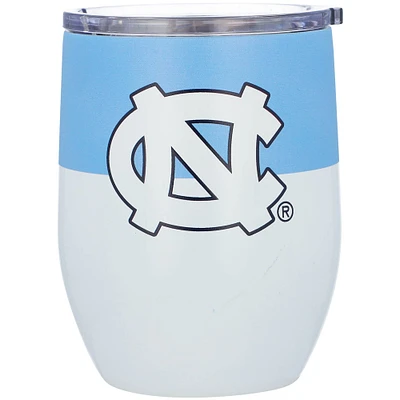 North Carolina Tar Heels 16oz. Colorblock Stainless Steel Curved Tumbler