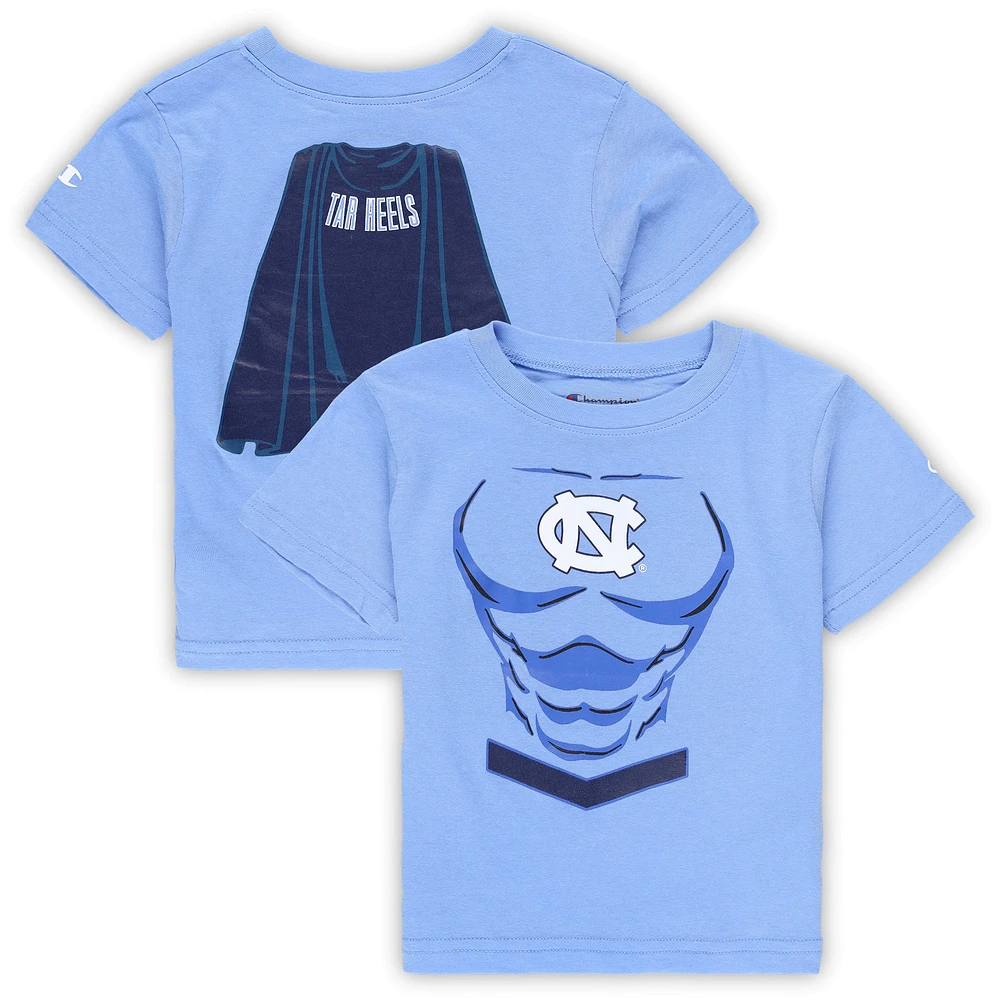 T-shirt Super Hero Champion Carolina Blue North Carolina Tar Heels pour tout-petits