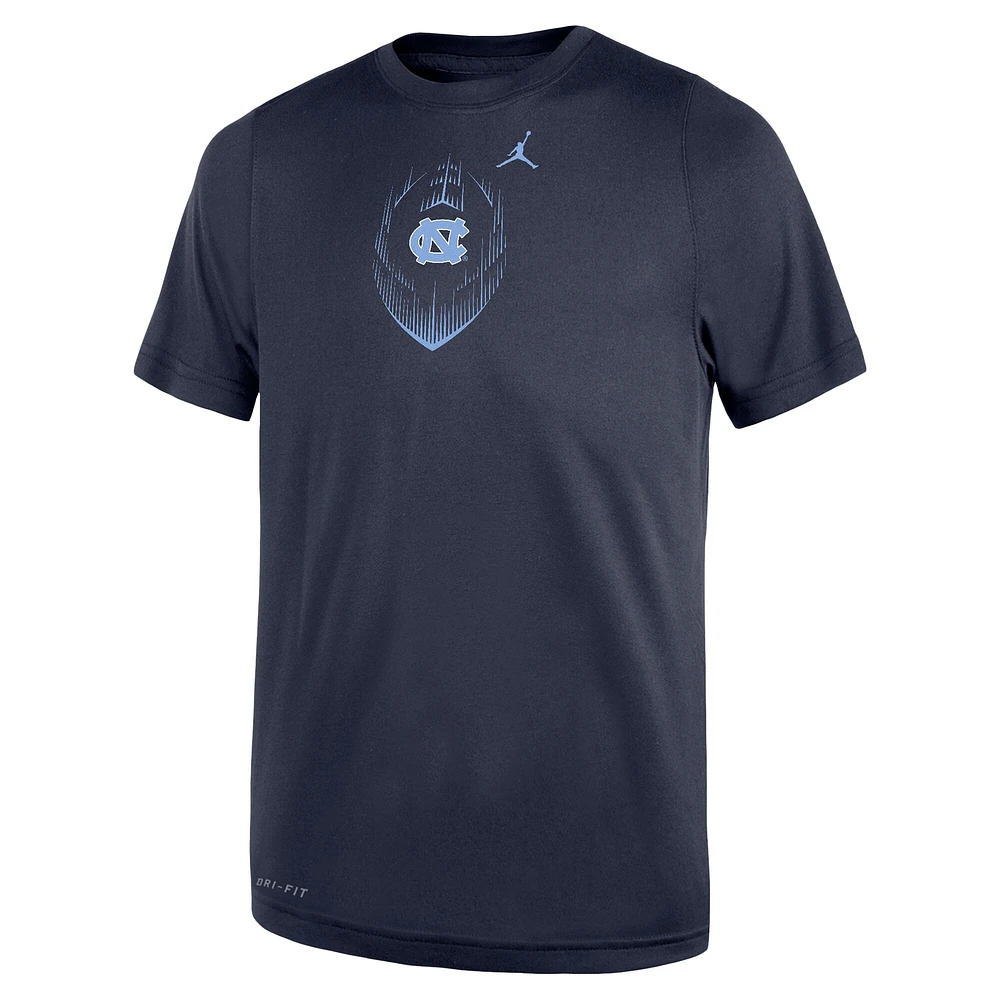 Toddler Jordan Brand Navy North Carolina Tar Heels Legend Football Performance T-Shirt