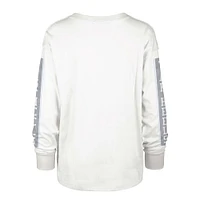 T-shirt à manches longues '47 Cream North Carolina Tar Heels Statement SOA 3-Hit pour femmes