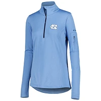 Women's Columbia Light Blue North Carolina Tar Heels Park View Omni-Wick Half-Zip Top