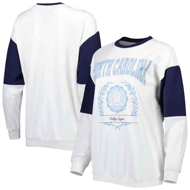 Sweat-shirt Gameday Couture pour femmes, blanc, North Carolina Tar Heels It's A Vibe Dolman