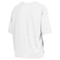 Women's Pressbox White North Carolina Tar Heels Motley Crew Chain Stitch Slub Waist Length Boxy T-Shirt