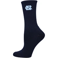 Women's ZooZatz Navy/White North Carolina Tar Heels 2-Pack Quarter-Length Socks
