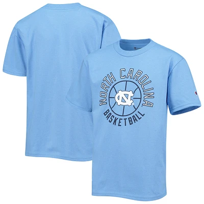 Champion de la jeunesse Carolina Blue North Tar Heels T-shirt basket-ball