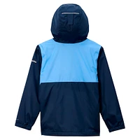 Youth Columbia  Navy North Carolina Tar Heels Rainy Fields Lined Hoodie Full-Zip Jacket