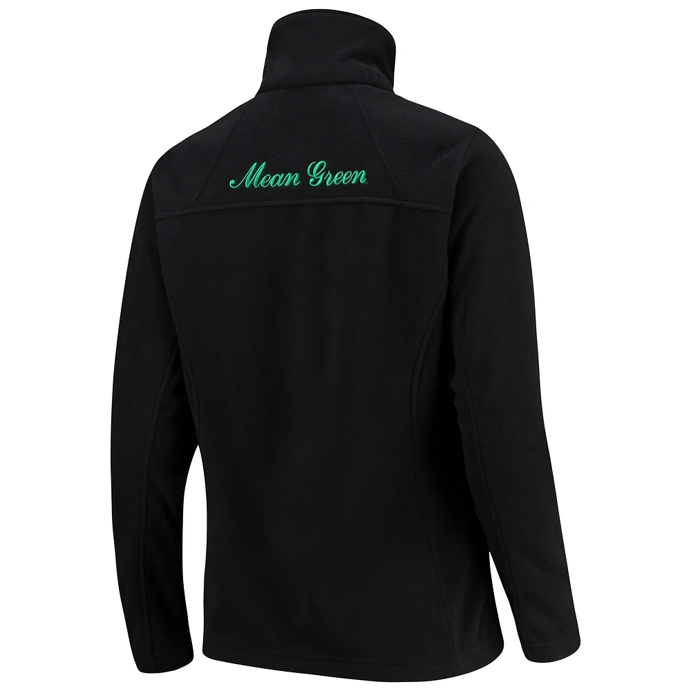 Women's Columbia Black North Texas Mean Green Give & Go Full-Zip Jacket