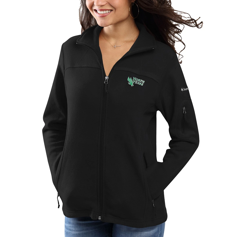 Women's Columbia Black North Texas Mean Green Give & Go Full-Zip Jacket