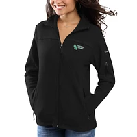 Women's Columbia Black North Texas Mean Green Give & Go Full-Zip Jacket