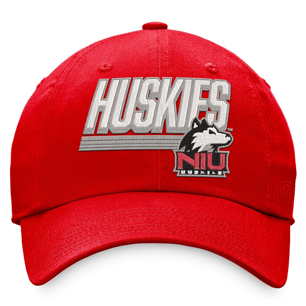 Men's Top of the World Red Northern Illinois Huskies Slice Adjustable Hat