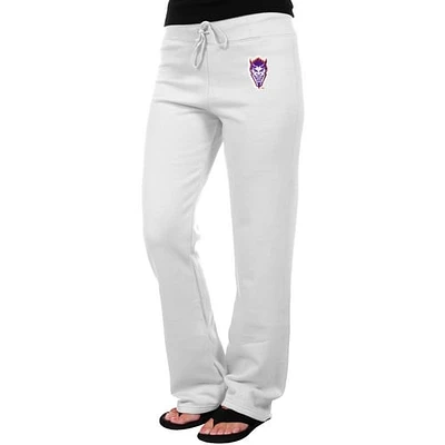 Pantalon de survêtement avec logo appliqué Northwestern State Demons pour femme - Blanc