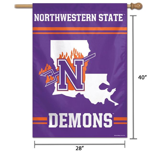 WinCraft Northwestern State Demons Bannière verticale simple face avec nom complet 71 x 101,6 cm