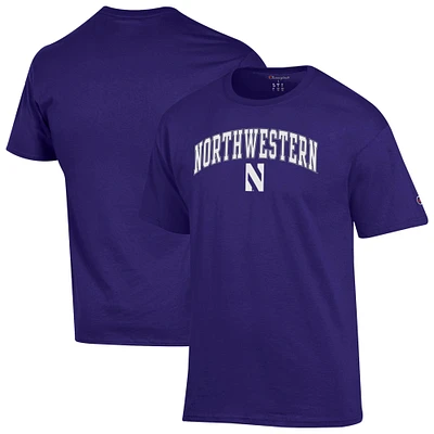 T-shirt violet Champion Northwestern Wildcats Arch Over Logo pour homme