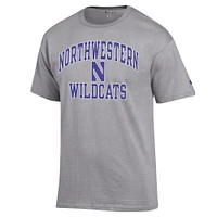 Men's Champion Heather Gray Northwestern Wildcats High Motor T-Shirt