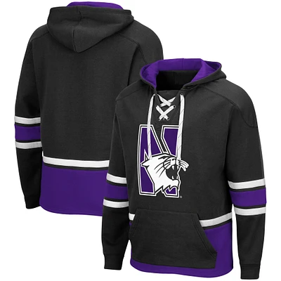 Chandail à capuchon noir Colosseum Wildcats pour hommes lacets 3.0