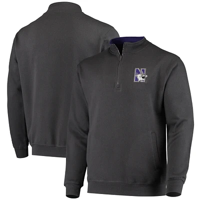 Veste Colosseum Charcoal Northwestern Wildcats Tortugas Logo Quarter-Zip pour homme