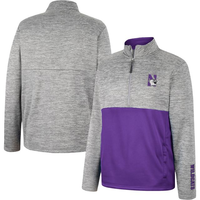 Veste à demi-glissière pour homme Northwestern Wildcats John Colosseum Grey