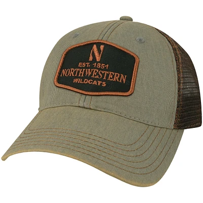 Men's Gray Northwestern Wildcats Practice Old Favorite Trucker Snapback Hat