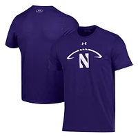 T-shirt violet pour hommes, icône de football des Wildcats du Nord-Ouest